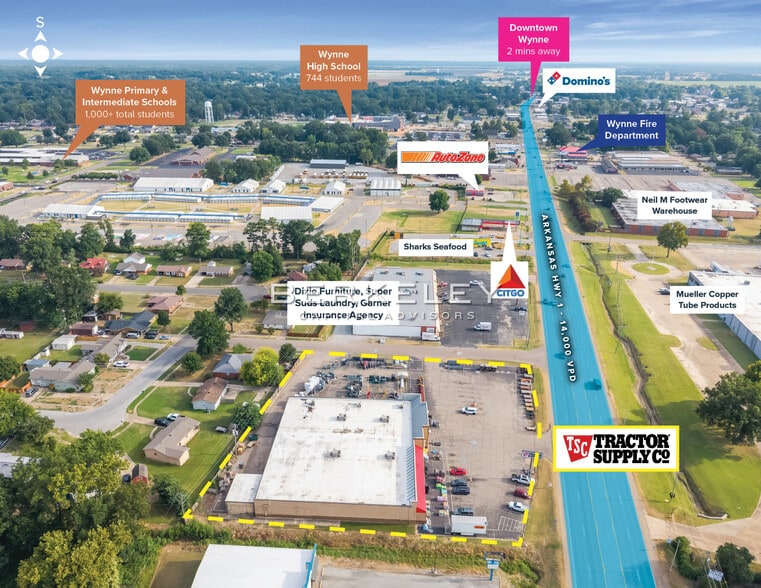 More Photos Of 1590 Falls Blvd N, Wynne General Retail For Sale
