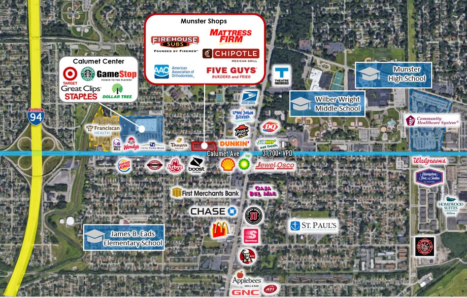 More Photos Of 8201-8231 Calumet Ave, Munster Storefront For Lease