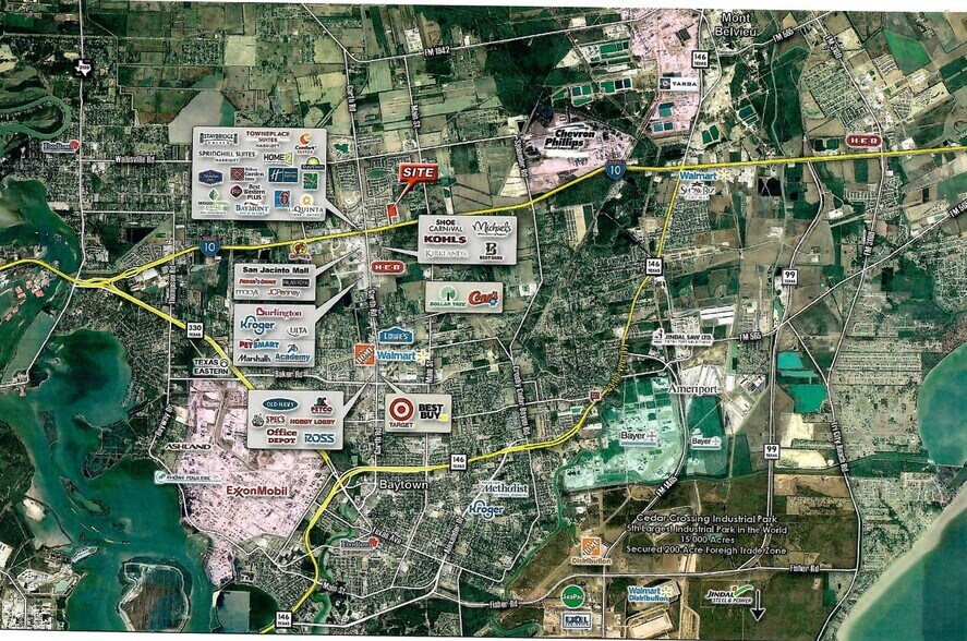 More Photos Of NEQ I-10 & Garth Rd, Baytown Land For Sale