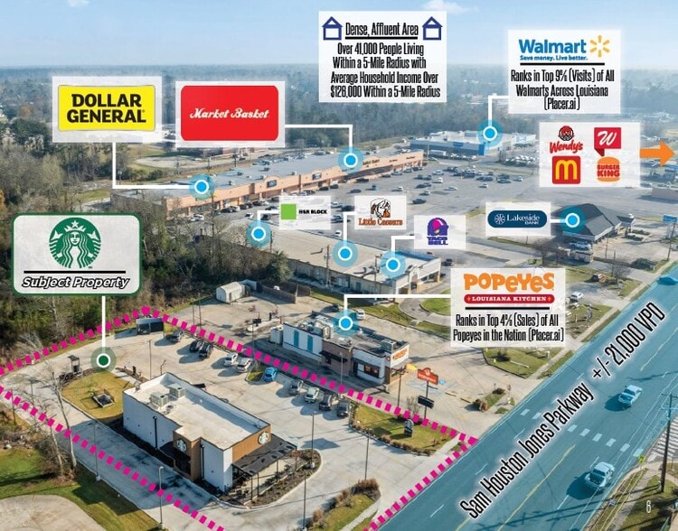 More Photos Of 420 Sam Houston Jones Pky, Moss Bluff Freestanding For Sale