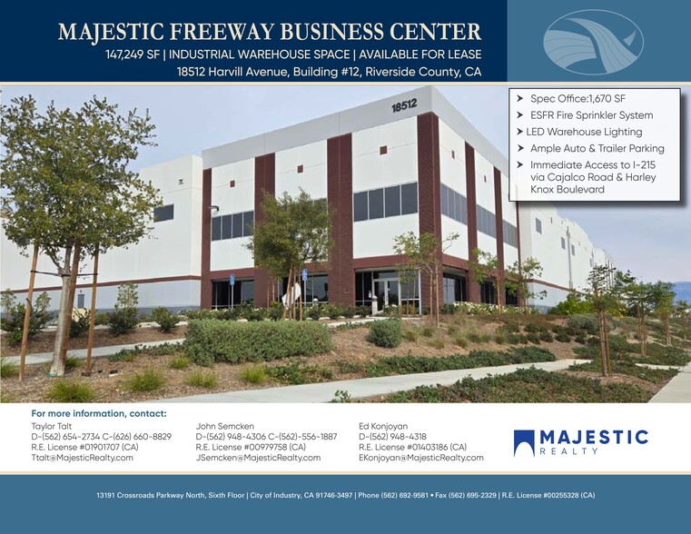 Primary Photo Of 18512 Harvill Ave, Perris Warehouse For Lease