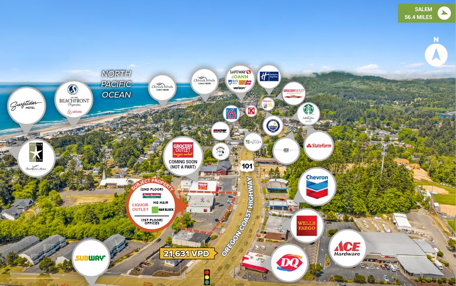 More Photos Of 2401-2429 NW Highway 101, Lincoln City General Retail For Sale