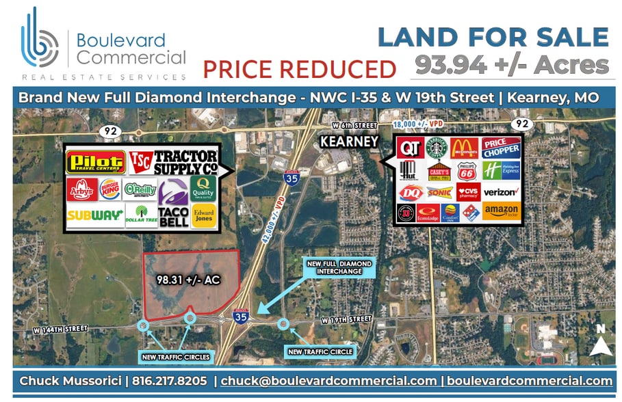 Primary Photo Of NWC 1-35 @ 144th St, Kearney Land For Sale