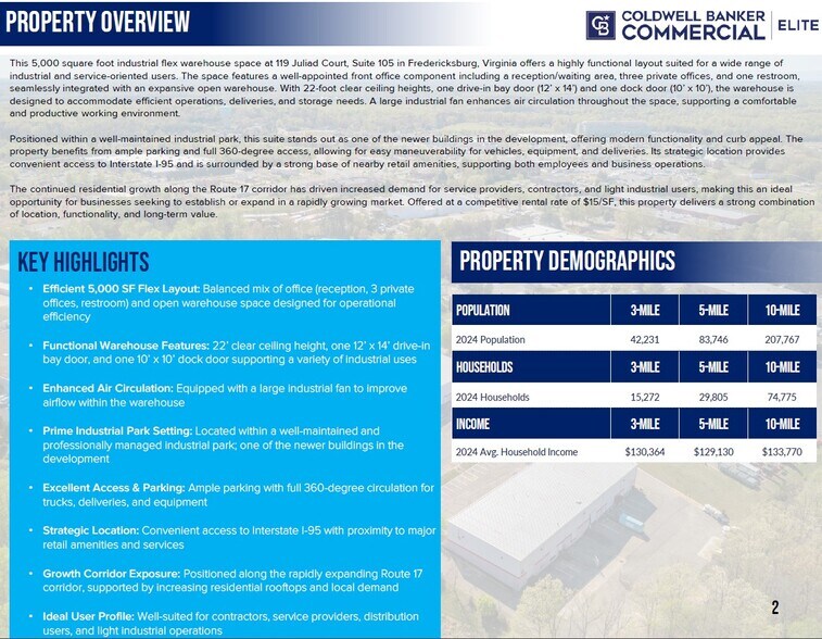 More Photos Of 119 Juliad Ct, Fredericksburg Warehouse For Lease