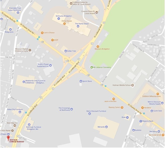 More Photos Of 3629-3639 N Lindbergh Blvd, Saint Ann Storefront For Lease