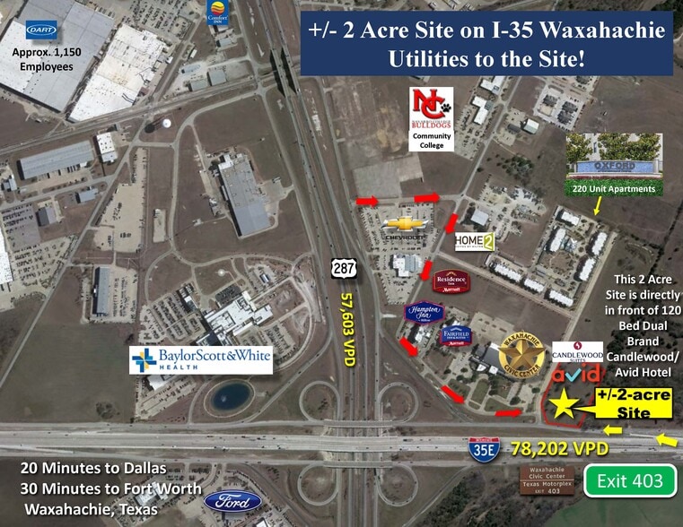 More Photos Of SEC I-35E & Alliance Blvd blvd, Waxahachie Land For Sale