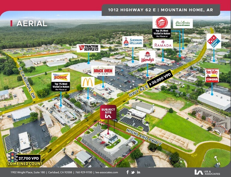 More Photos Of 1012 Highway 62 E, Mountain Home Fast Food For Lease