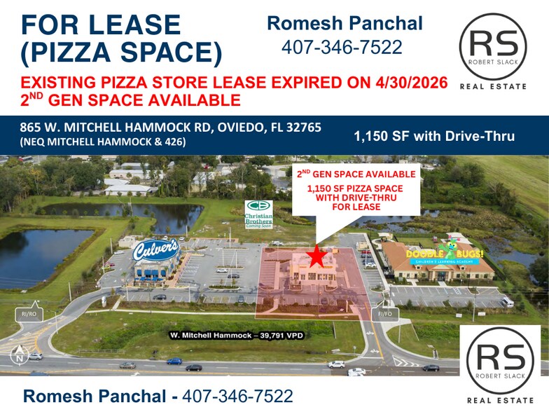 More Photos Of 865 W Mitchell Hammock Rd, Oviedo Storefront For Lease