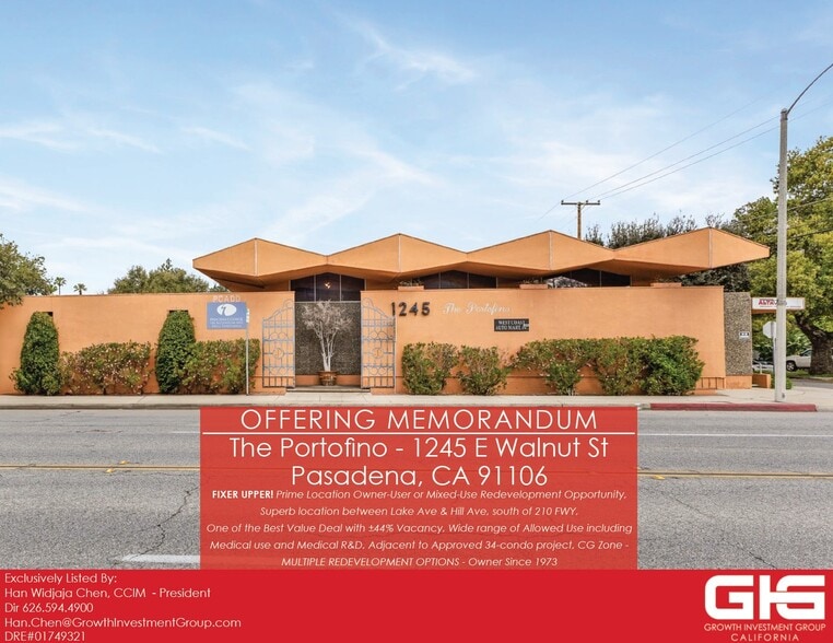 Primary Photo Of 1245 E Walnut St, Pasadena Loft Creative Space For Sale