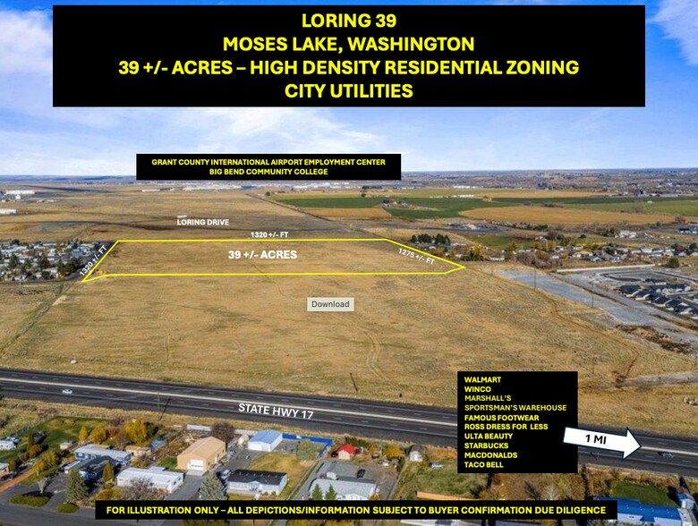 Primary Photo Of 0000 Harris Road NE & Ray Road NE, Moses Lake Land For Sale