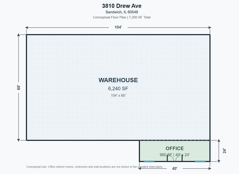 More Photos Of 3810 Drew Ave, Sandwich Land For Lease
