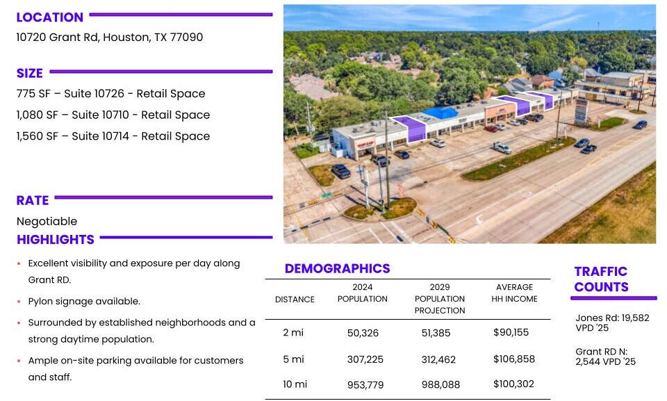 More Photos Of 10742-10794 Grant Rd, Houston Unknown For Lease