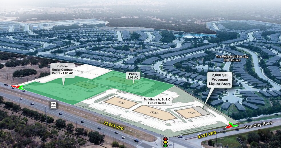 Primary Photo Of TX-195 & Sun City Blvd, Georgetown Land For Sale