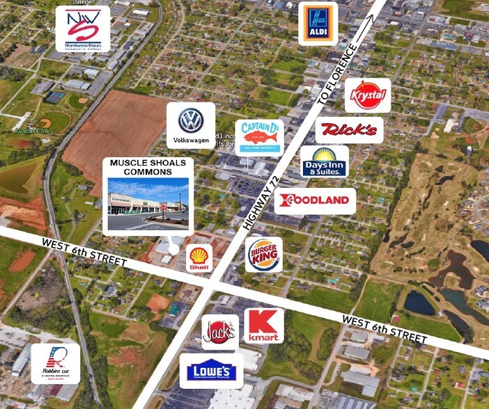 Primary Photo Of 501 W 6th St, Muscle Shoals Land For Sale