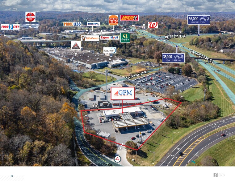 Primary Photo Of 607 Twin Oaks Dr, Johnson City Service Station For Sale