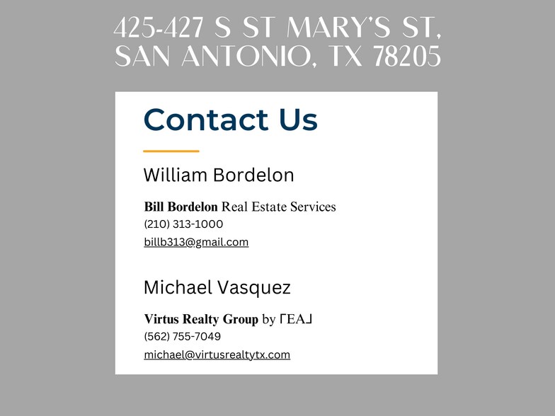 More Photos Of 425-427 S Saint Marys St, San Antonio Storefront Retail Office For Sale