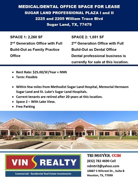 More Photos Of 2205-2225 Williams Trace Blvd, Sugar Land Office For Sale