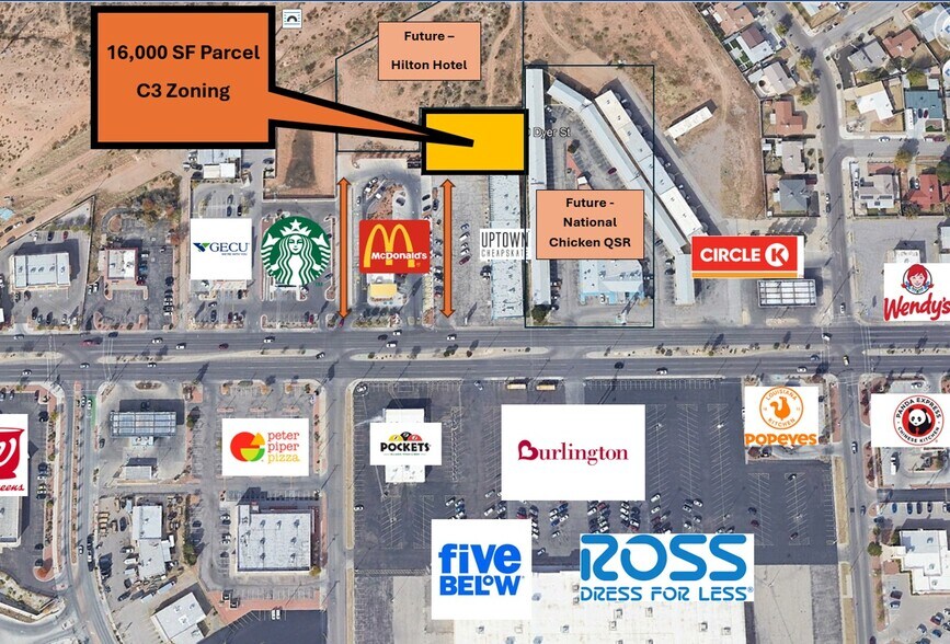 More Photos Of 9459 Dyer St, El Paso Land For Sale