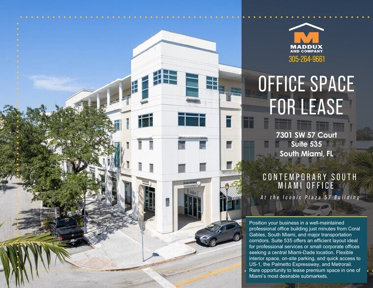 Primary Photo Of 7301 SW 57th Ct, South Miami Office For Lease