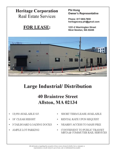 More Photos Of 40 Braintree St, Allston Warehouse For Lease