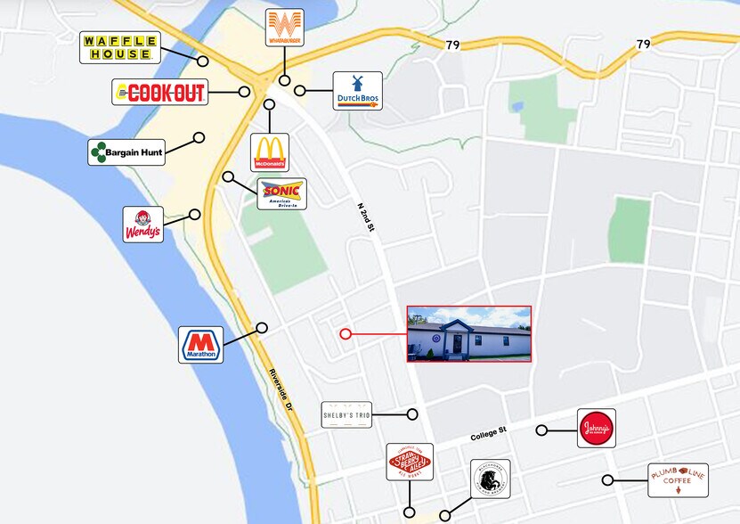 More Photos Of 99 Marion St, Clarksville Freestanding For Lease