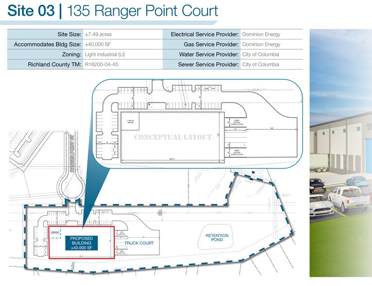 More Photos Of 135 Ranger Point Ct, Columbia Distribution For Lease