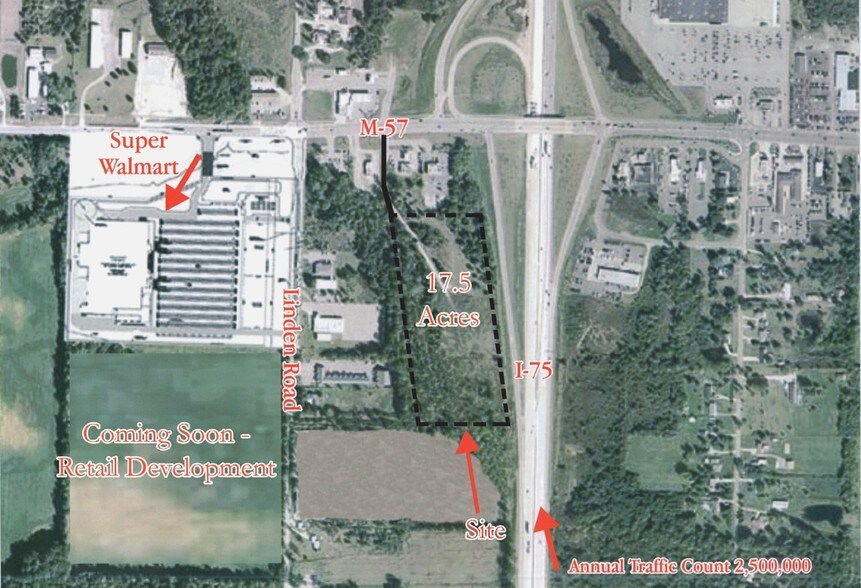 Primary Photo Of I-75, Clio Land For Sale