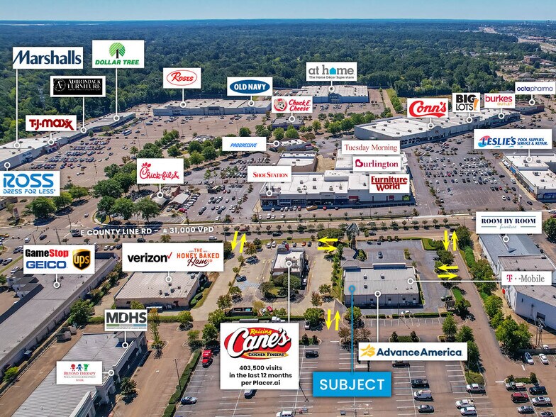 More Photos Of 920 E County Line Rd, Ridgeland Freestanding For Lease