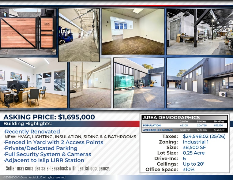 More Photos Of 390 Moffitt Blvd, Islip Warehouse For Sale