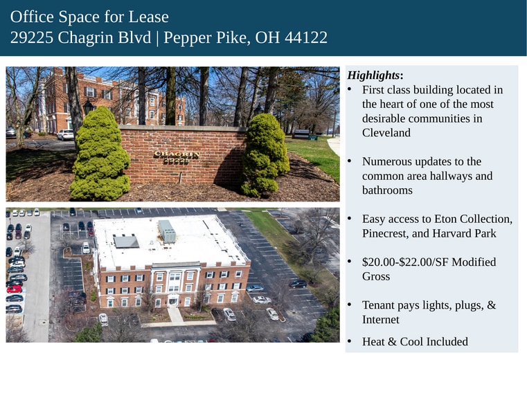 More Photos Of 29225 Chagrin Blvd, Pepper Pike Medical For Lease