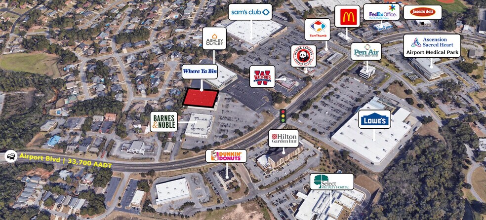 More Photos Of 1210 Airport Blvd, Pensacola Freestanding For Lease