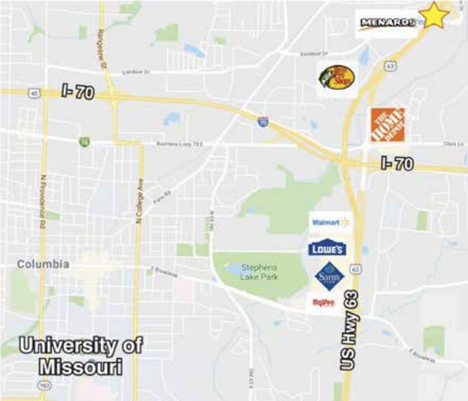 More Photos Of SWC of Hwy 63 Vandiver & Bass Pro, Columbia Land For Lease
