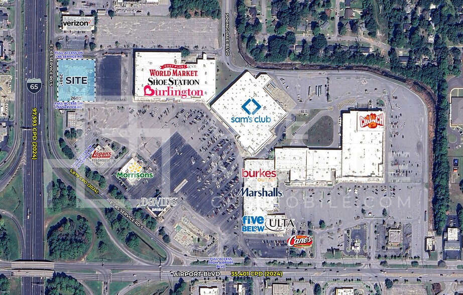 More Photos Of 3250 Airport Blvd, Mobile Land For Sale
