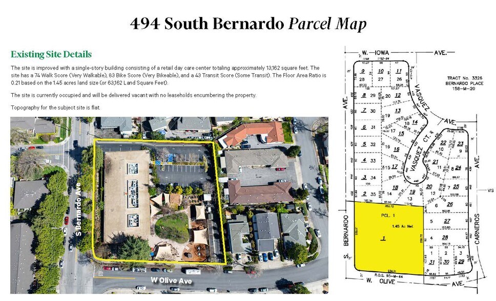 More Photos Of 494 S Bernardo Ave, Sunnyvale Land For Sale