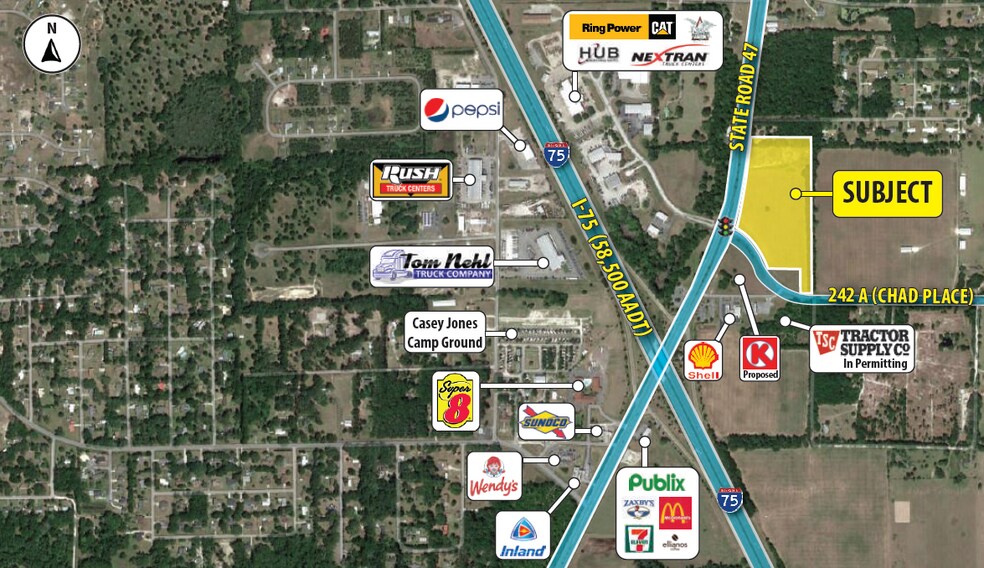 Primary Photo Of I-75 & SR 47 @ State Road 47, Lake City Land For Lease