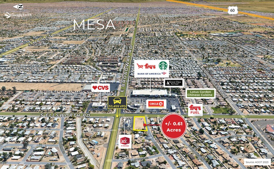 More Photos Of SWC Ellsworth & Broadway, Mesa Land For Lease