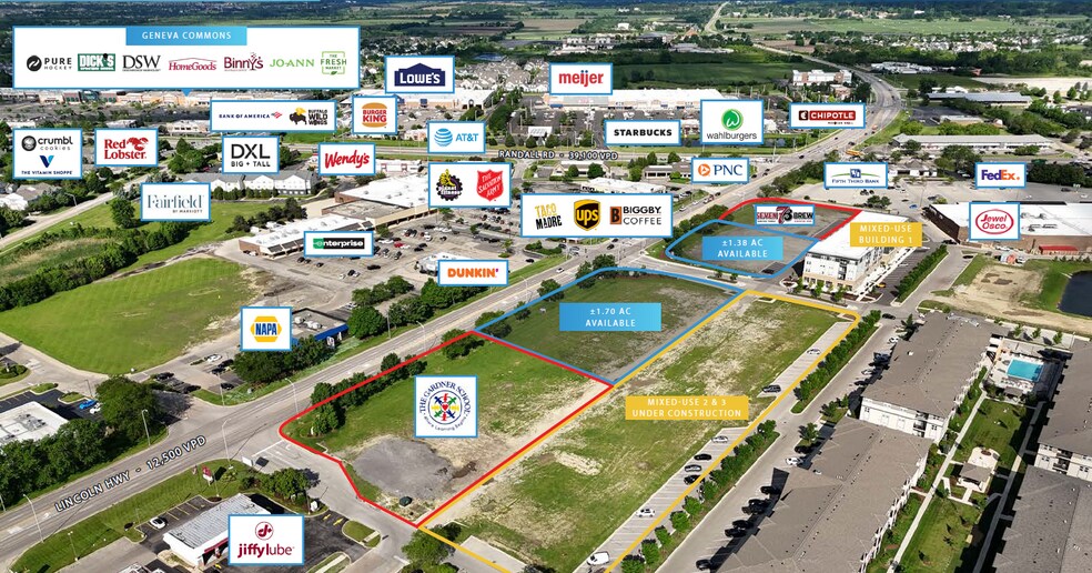 Primary Photo Of NEQ Randall Rd & Lincoln Highway, Saint Charles Land For Sale