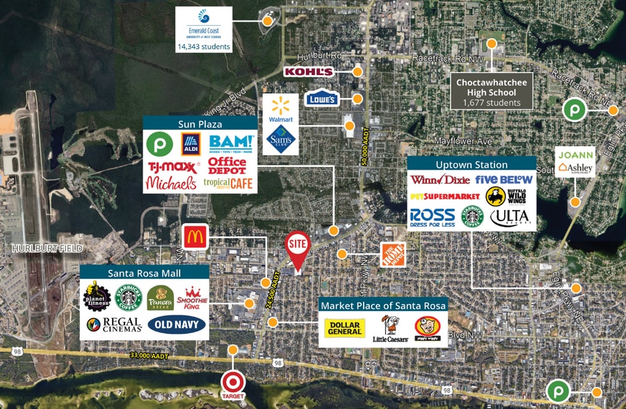More Photos Of 546 Mary Esther Cut Off NW, Fort Walton Beach General Retail For Lease