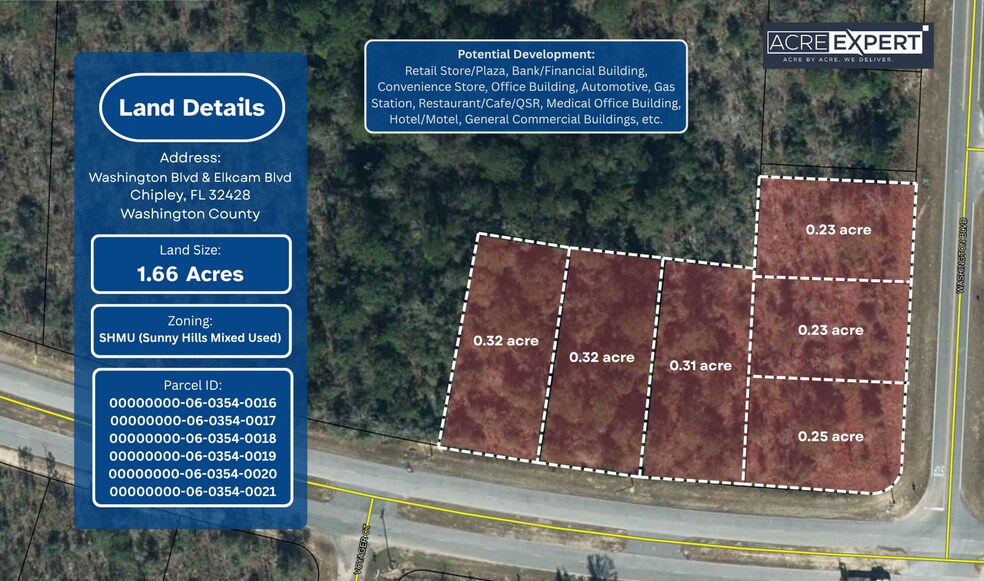 Primary Photo Of Washington & Elkcam Blvd, Chipley Land For Sale