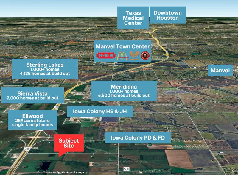 More Photos Of CR 62 @ East of Hwy 288, Iowa Colony Land For Sale