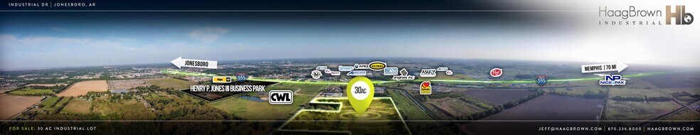 More Photos Of +/- 30 AC Industrial Drive Dr, Jonesboro Land For Sale