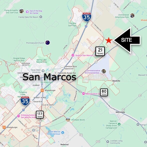 More Photos Of TBD SH21 @ CR159, San Marcos Land For Sale