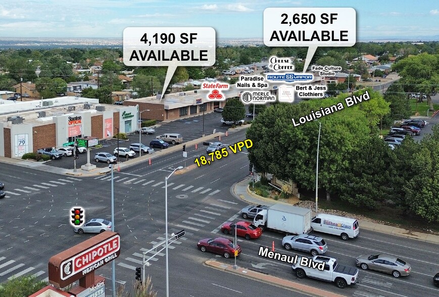 More Photos Of 2633-2677 Louisiana Blvd, Albuquerque Storefront For Lease