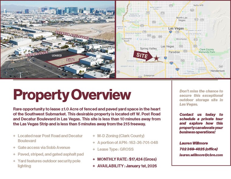 More Photos Of 5240 W Post Rd, Las Vegas Land For Lease