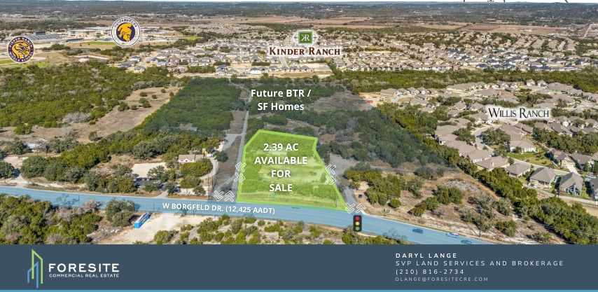 Primary Photo Of 1945 Borgfeld Drive, San Antonio Land For Sale