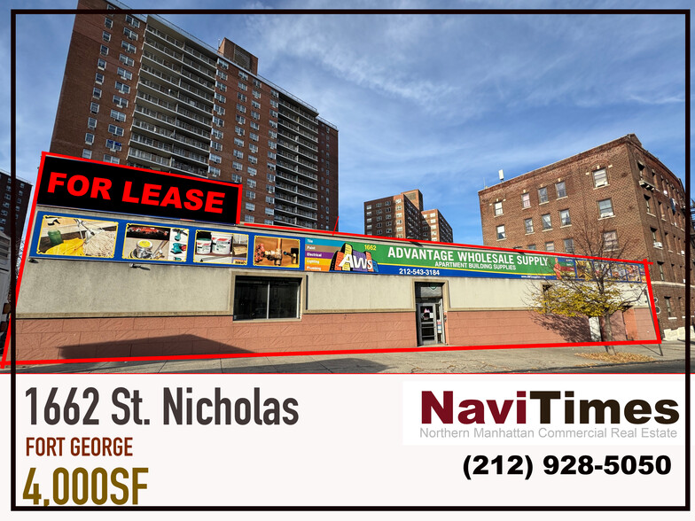 Primary Photo Of 1662-1670 Saint Nicholas Ave, New York Storefront For Lease