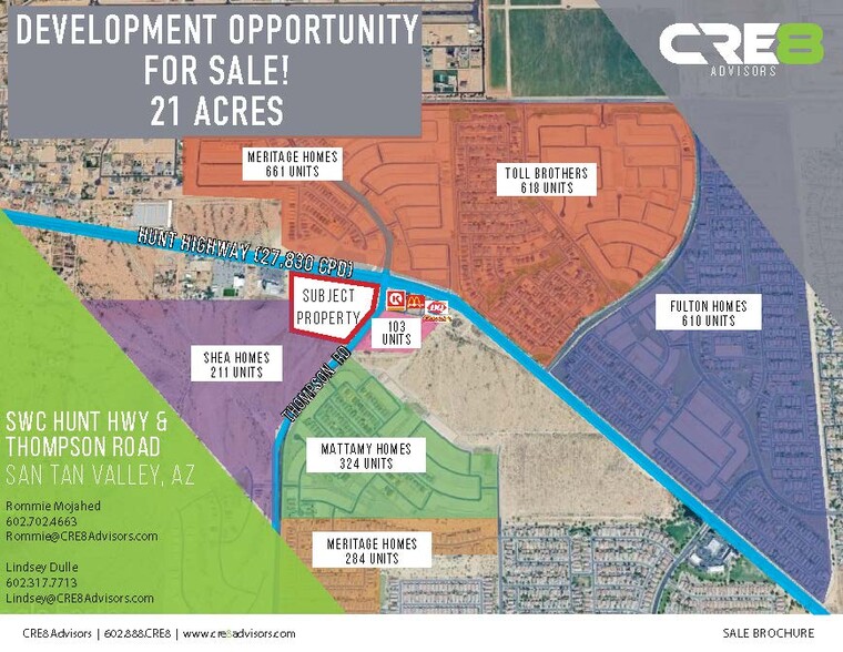 Primary Photo Of SW Hunt Hwy & Thompson Rd, San Tan Valley Land For Sale