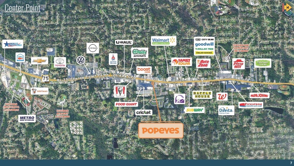 More Photos Of 1845 Center Point Pky, Center Point Fast Food For Sale
