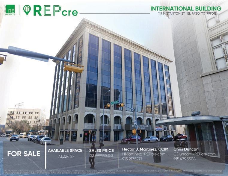 Primary Photo Of 119 N Stanton St, El Paso Office For Sale