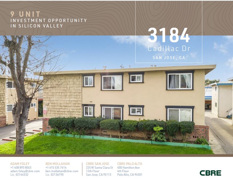 Primary Photo Of 3184 Cadillac Dr, San Jose Apartments For Sale